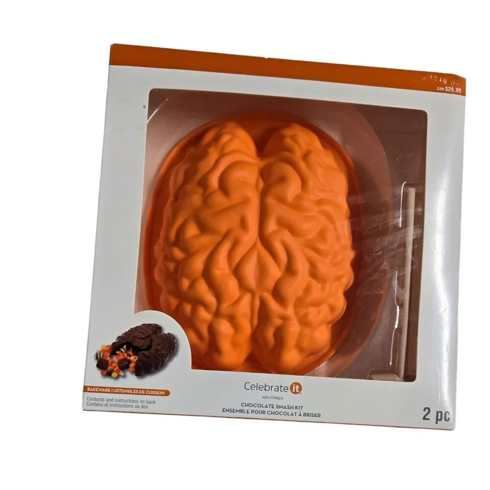 Celebrate It Brain Silicone Mold‎ Chocolate Smash Kit with Mallet